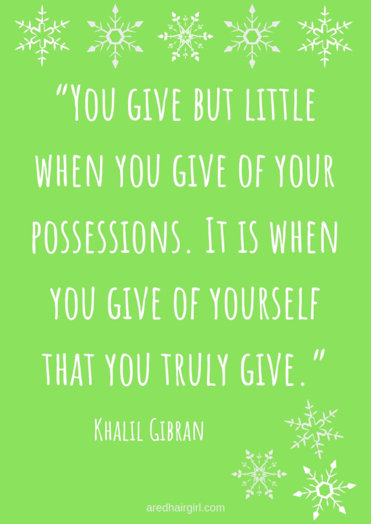 giving of yourself