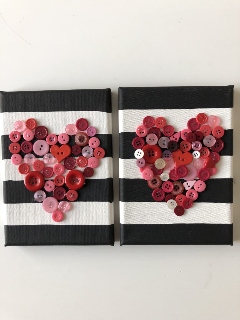 Cutest Heart Button Valentine's Craft