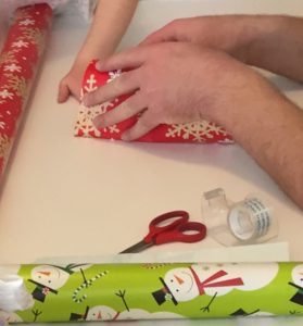 wrapping gifts