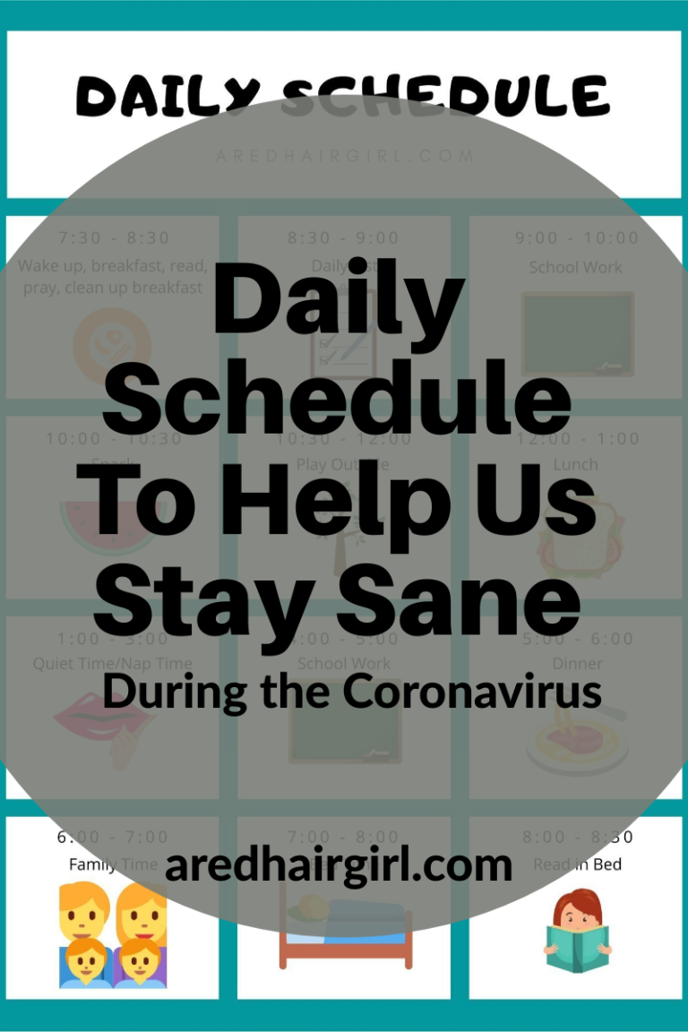Daily Schedule to Keep Sane During the Coronavirus